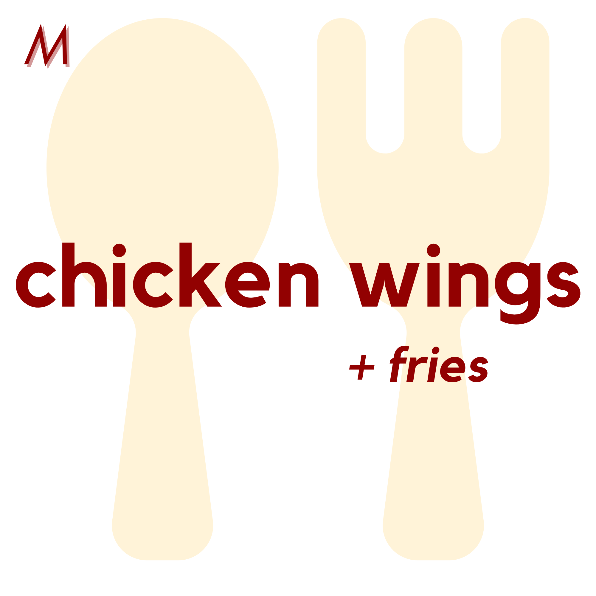 () MON - Chicken Wings and Fries | Cookie