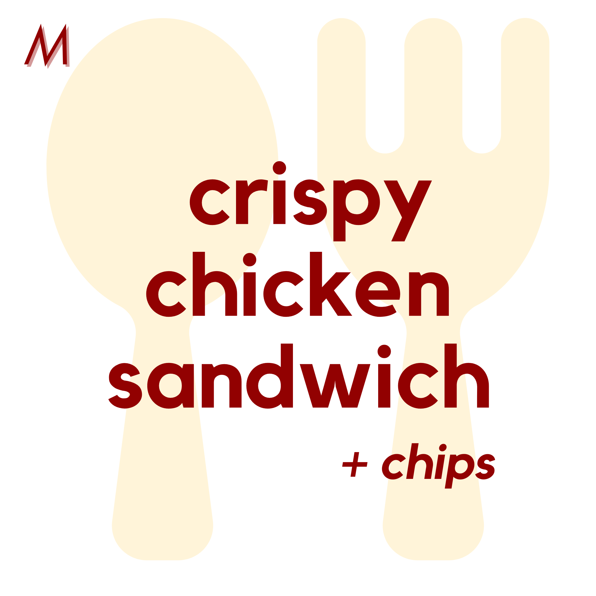 (09/16) MON - Crispy Chicken Sandwich and Chips | Fruit