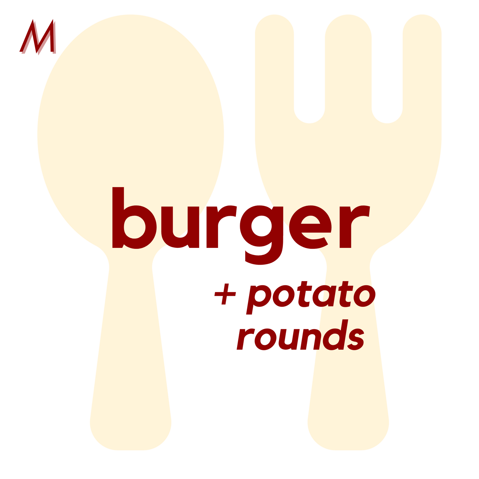 () MON - Hamburger and Potato Rounds | Fruits