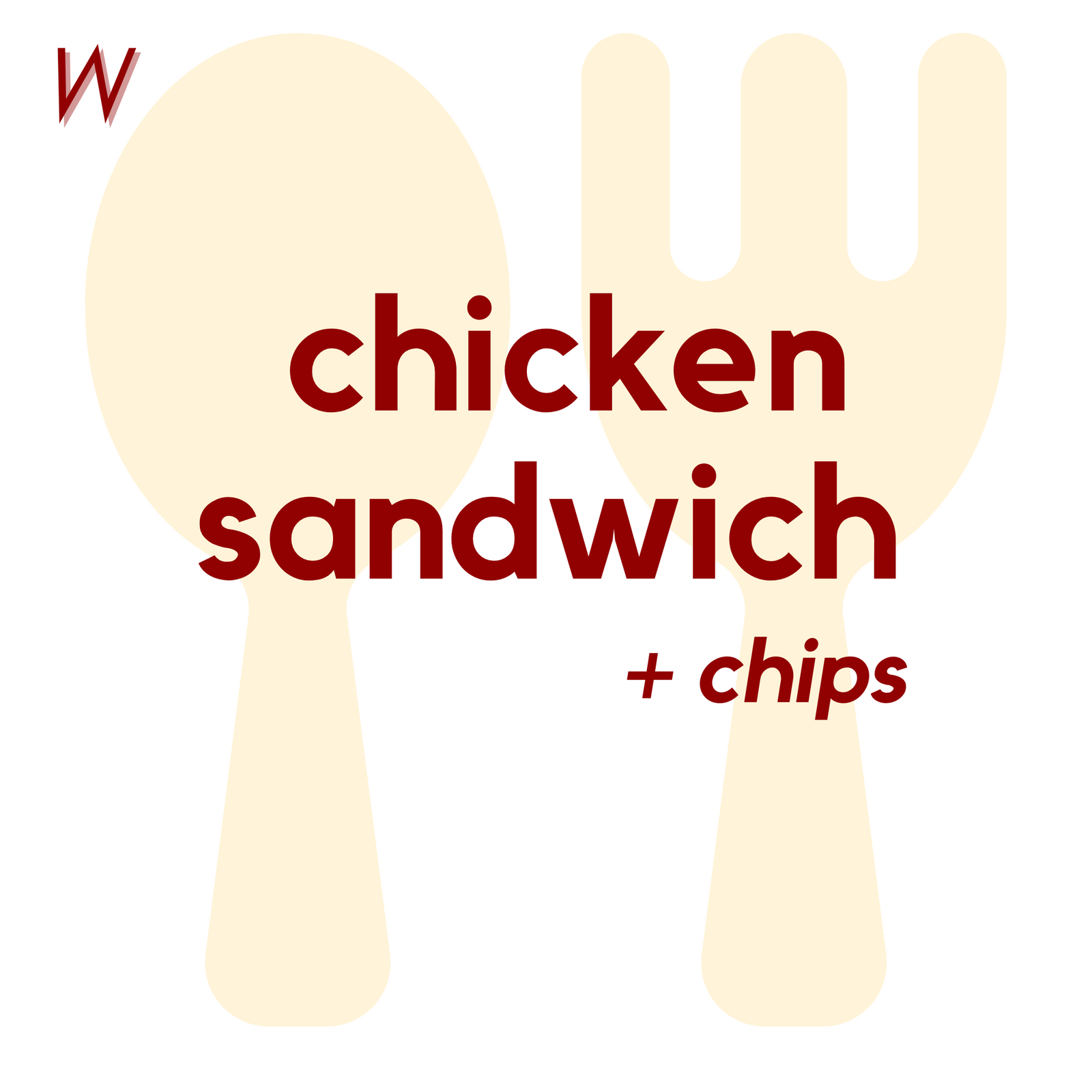 () WED - Chicken Sandwich and Chips | Cake