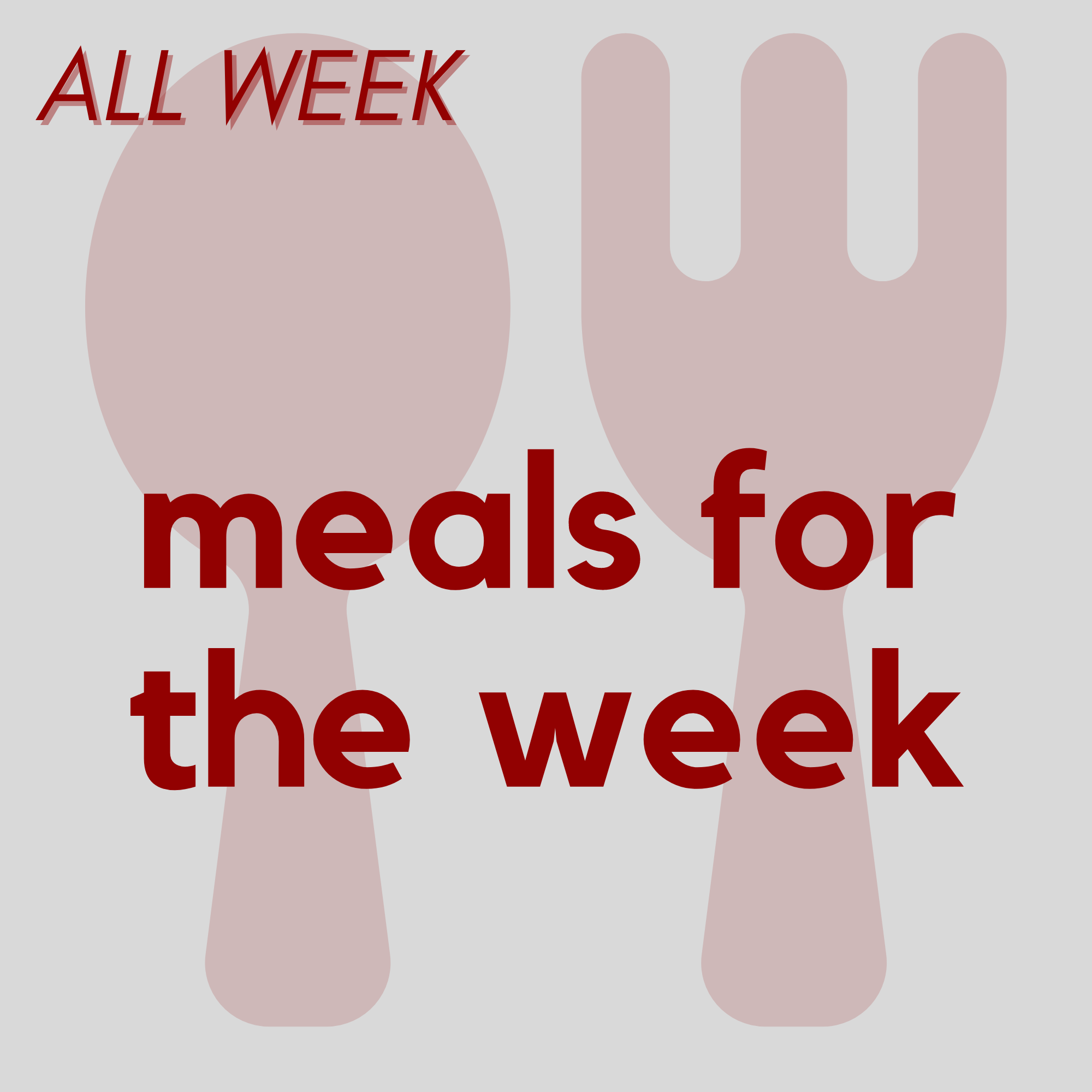 (04/28 - 05/02) Meals for the week | 5 days