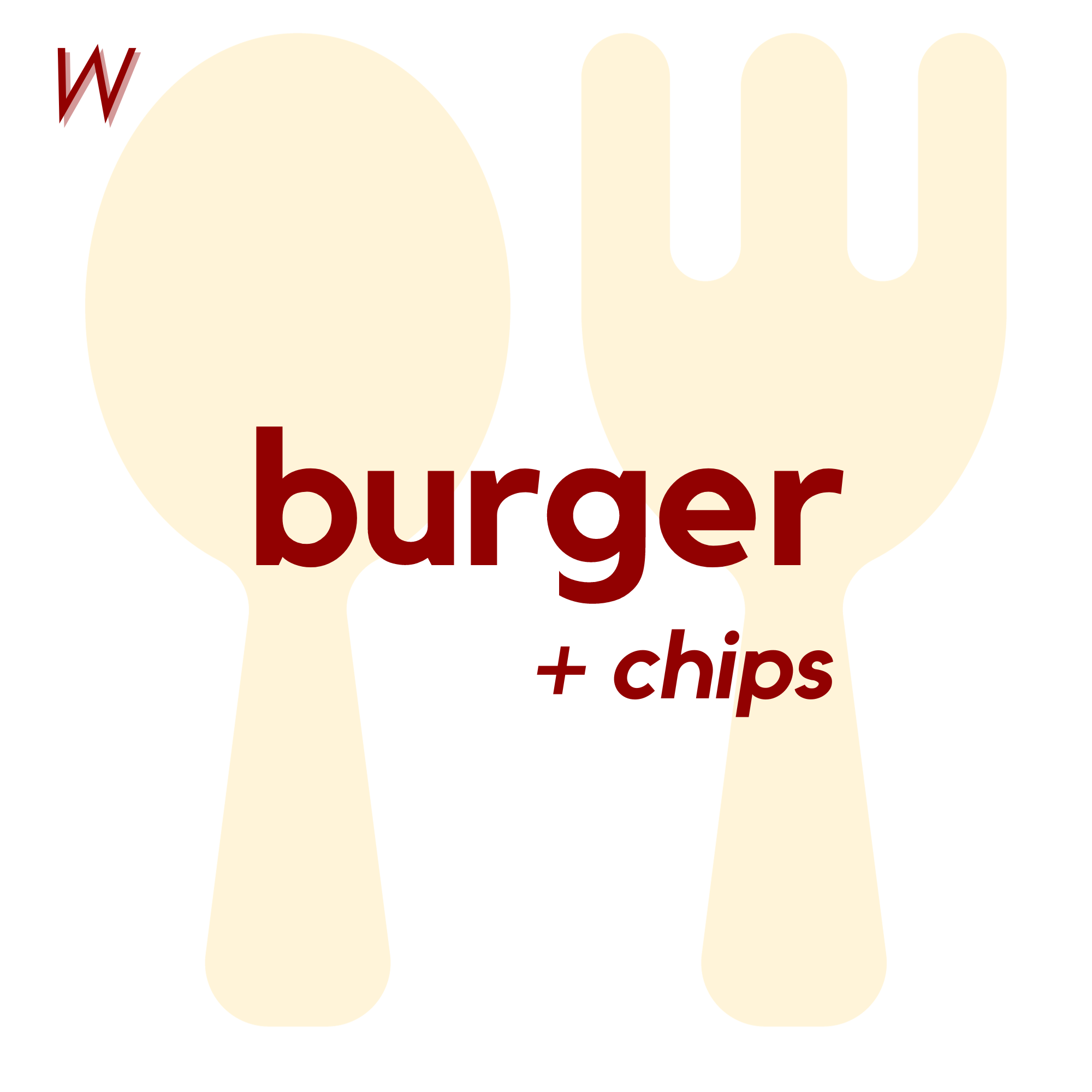 () WED - Burger and Chips | Cupcake