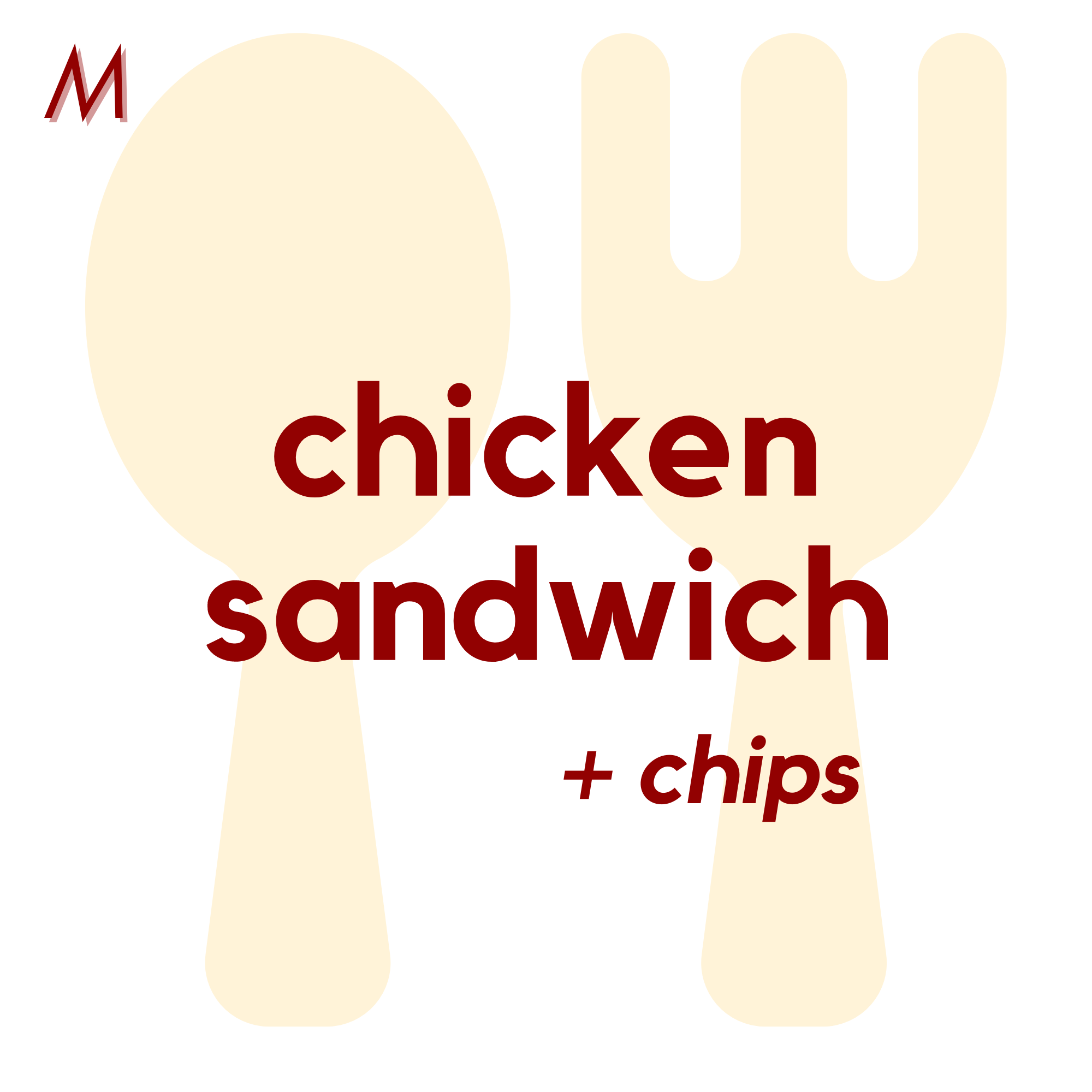 () MON - Chicken Sandwich & Chips | Fruit